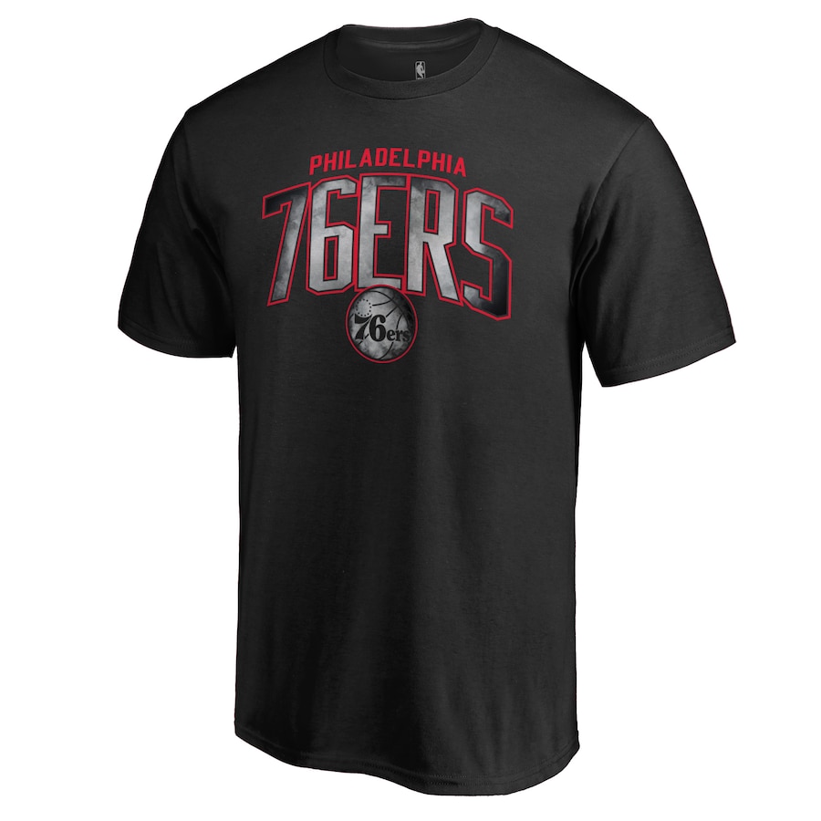 Men's Philadelphia 76ers Black Arch Smoke T-Shirt - Jersey