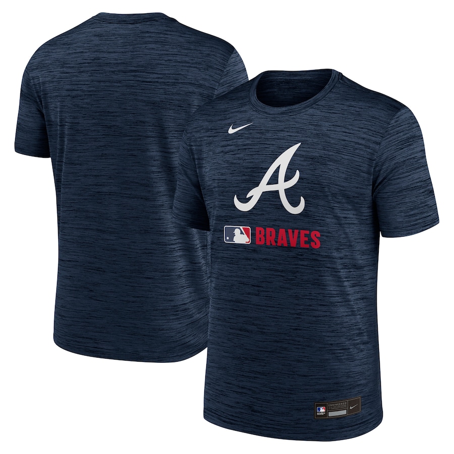 Men's Atlanta Braves Nike Navy Authentic Collection Velocity Performance Practice T-Shirt - Jersey