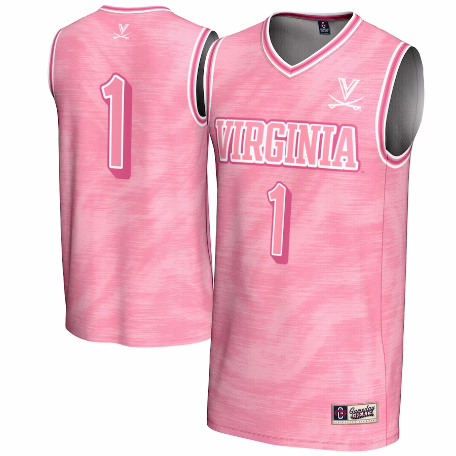 #1 Virginia Cavaliers GameDay Greats Unisex Lightweight Basketball Jersey - Pink - Jersey