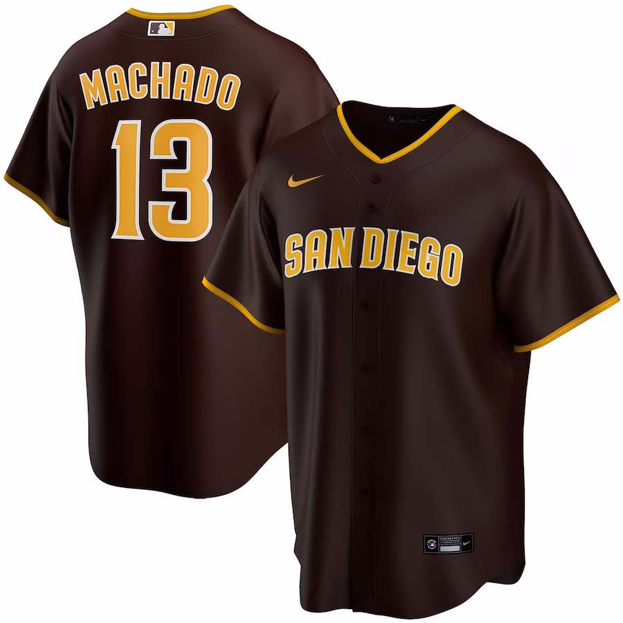 Men's San Diego Padres Manny Machado Nike Brown Alternate Replica Player Jersey - Jersey