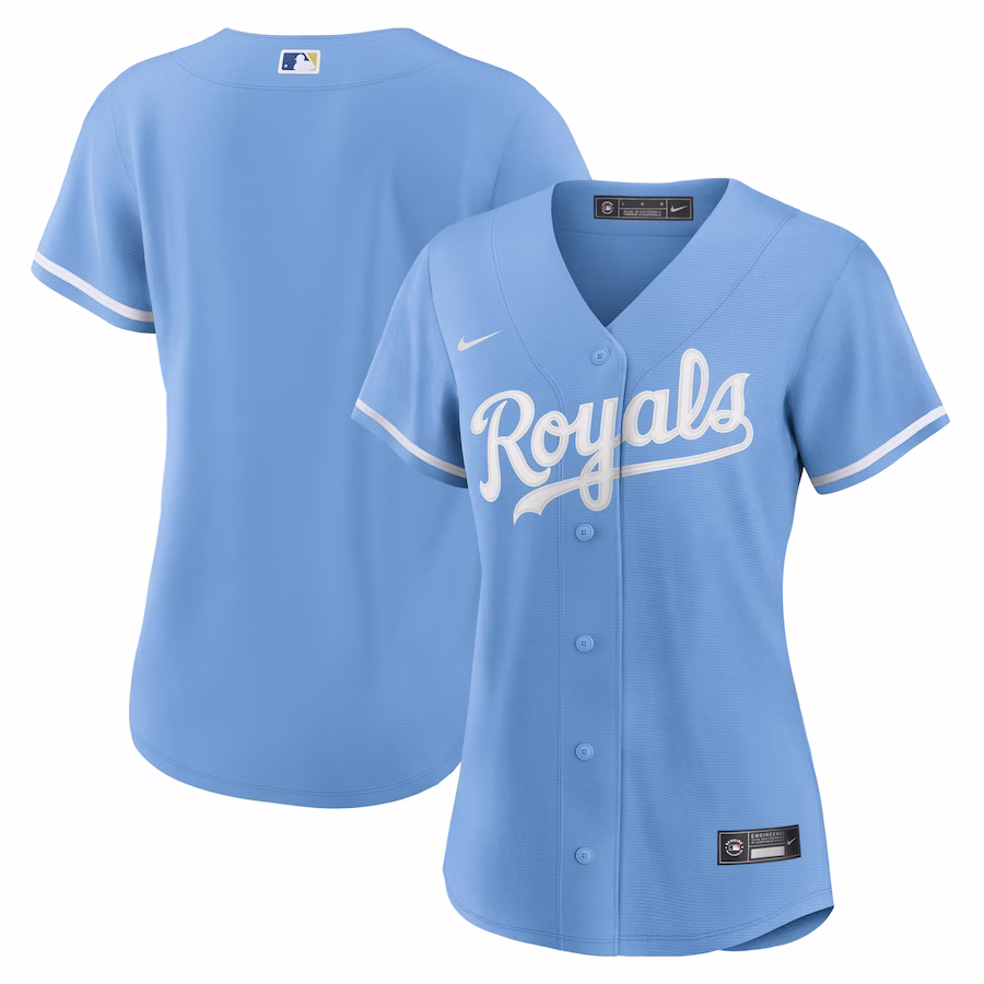 Women's Kansas City Royals Nike Light Blue Alternate Replica Team Logo Jersey - Jersey