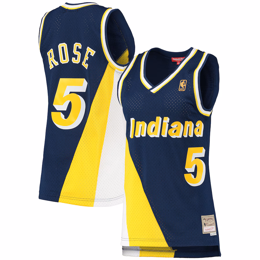 Women's Indiana Pacers Jalen Rose Mitchell & Ness Navy 1996/97 Hardwood Classics Swingman Jersey - Jersey