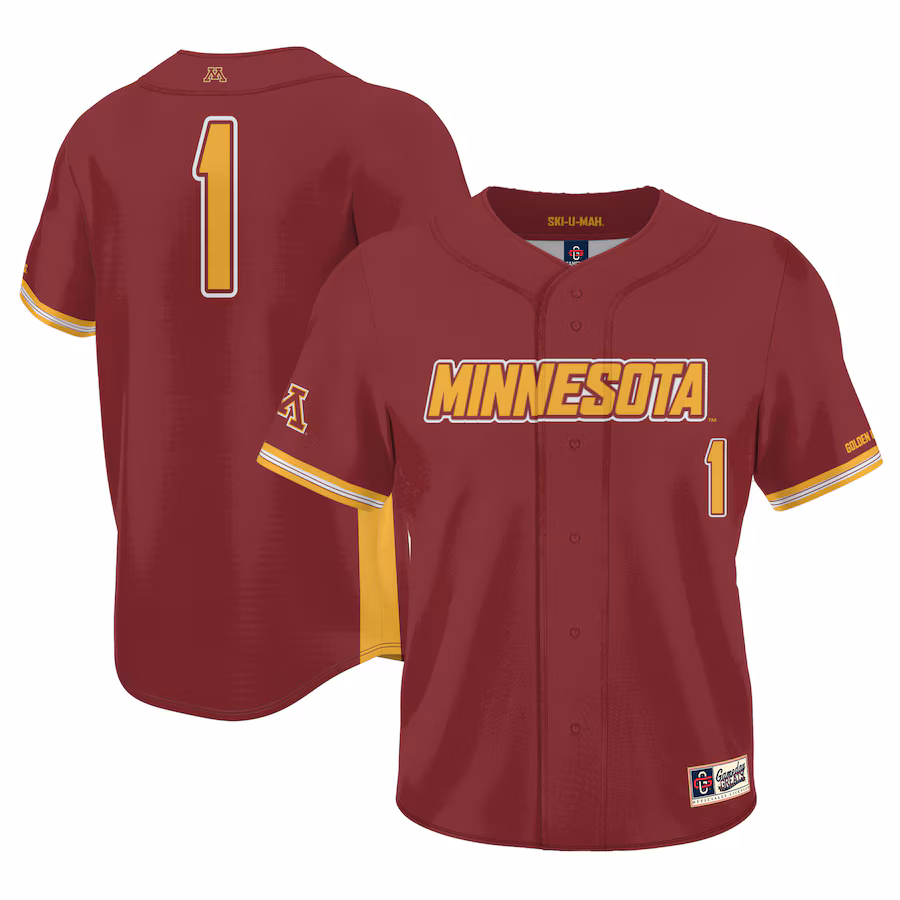 #1 Minnesota Golden Gophers GameDay Greats Youth Lightweight Baseball Jersey - Maroon - Jersey