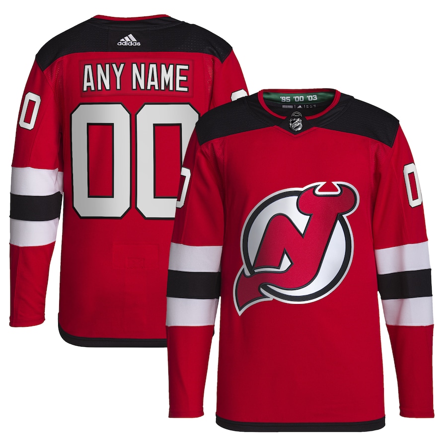 Men's New Jersey Devils adidas Red Home Primegreen Authentic Custom Jersey - Jersey
