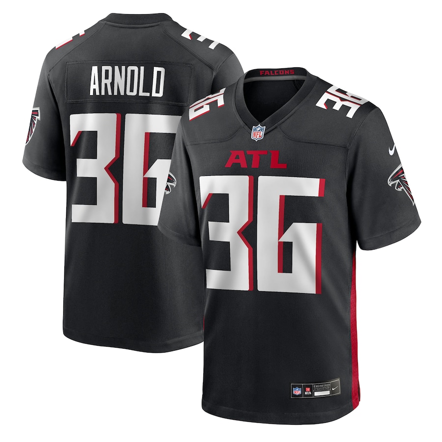 Men's Atlanta Falcons Grayland Arnold Nike Black Team Game Jersey - Jersey