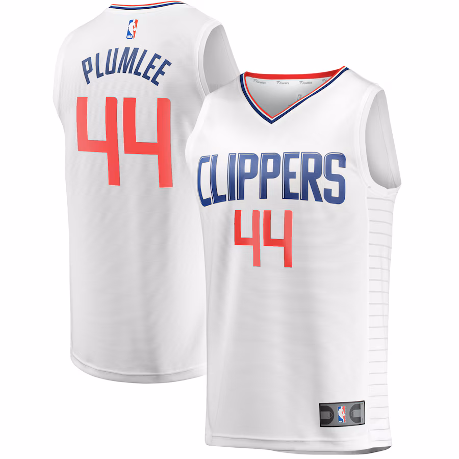 Men's LA Clippers Mason Plumlee Fanatics White Fast Break Player Jersey - Association Edition - Jersey