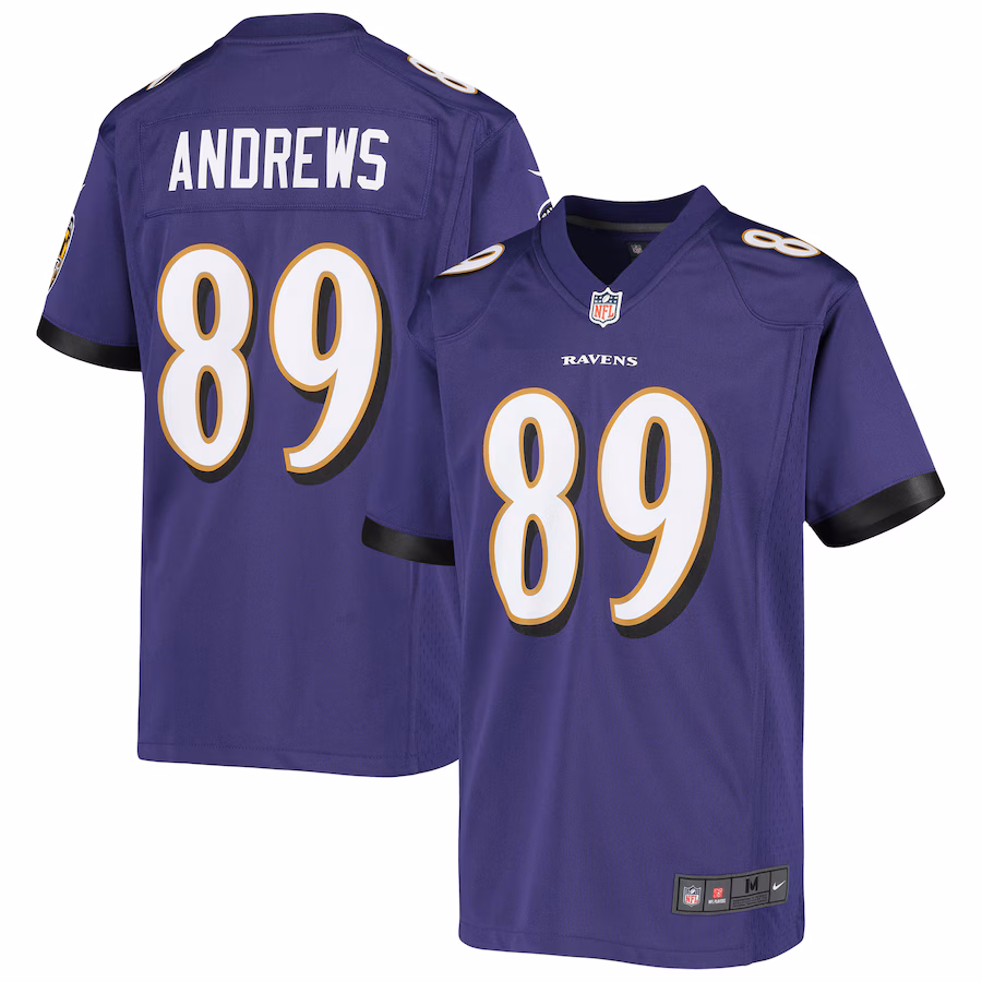 Youth Baltimore Ravens Mark Andrews Nike Purple Game Jersey - Jersey