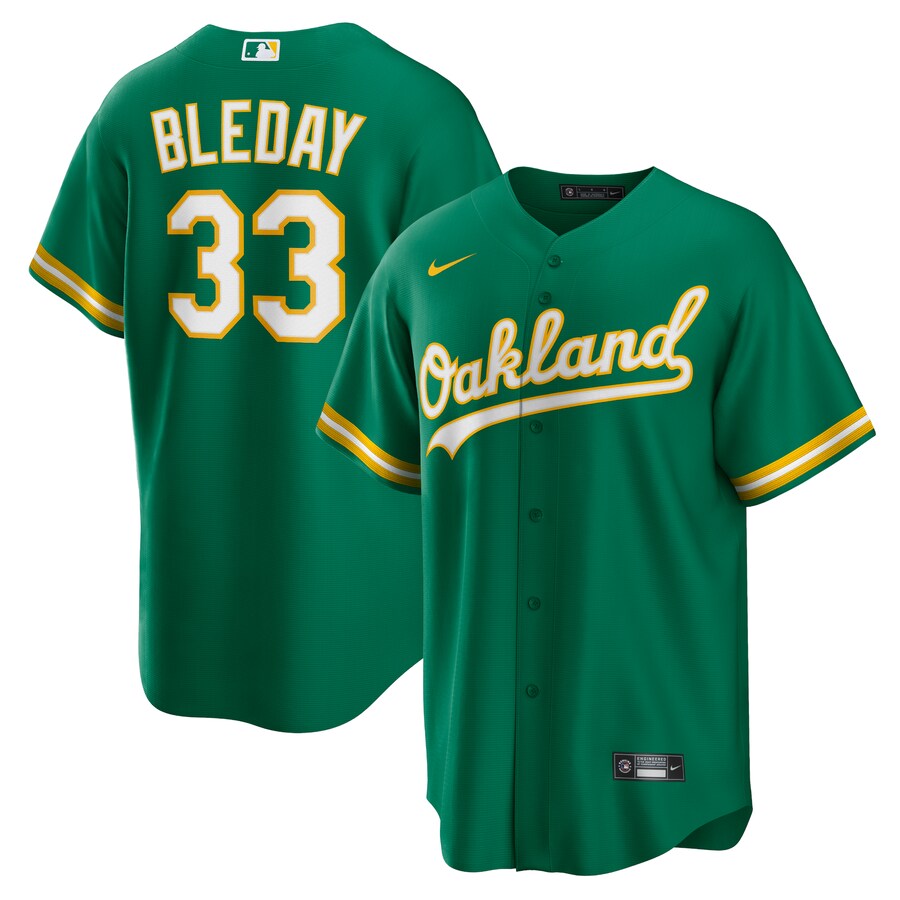 Men's Oakland Athletics JJ Bleday Nike Kelly Green Alternate Replica Jersey - Jersey