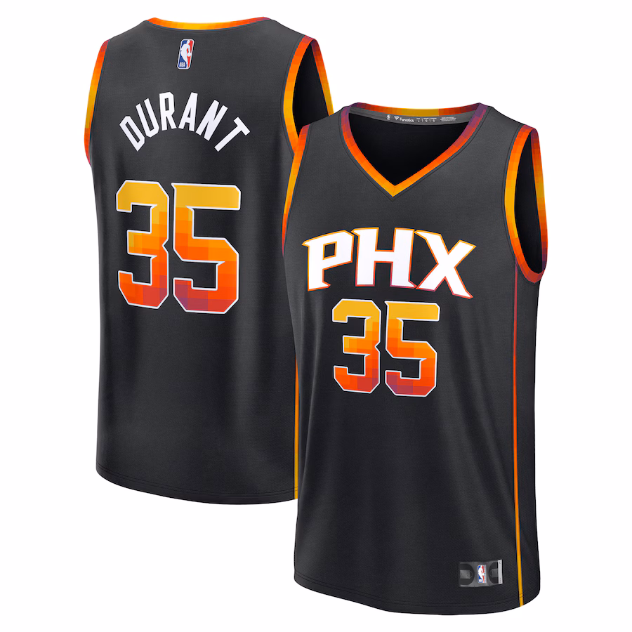 Youth Phoenix Suns Kevin Durant Fanatics Black Fast Break Replica Player Jersey - Statement Edition - Jersey