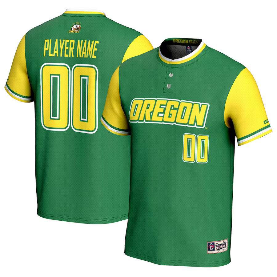 Oregon Ducks GameDay Greats Youth NIL Pick-A-Player Lightweight Softball Jersey - Green - Jersey