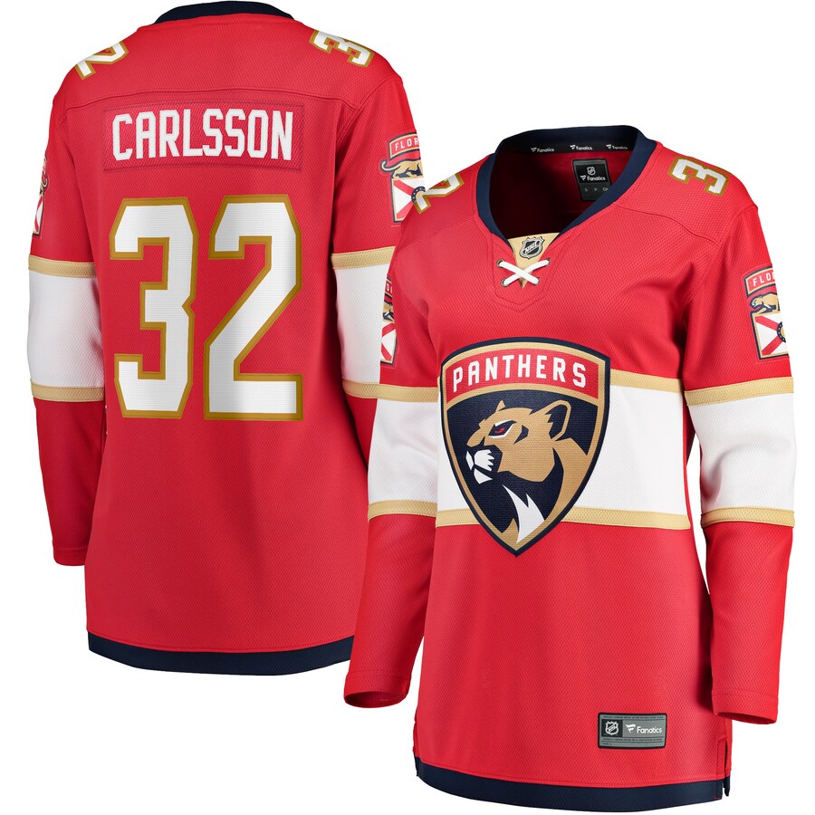 Women's Florida Panthers Lucas Carlsson Fanatics Branded Red Home Breakaway Player Jersey - Jersey