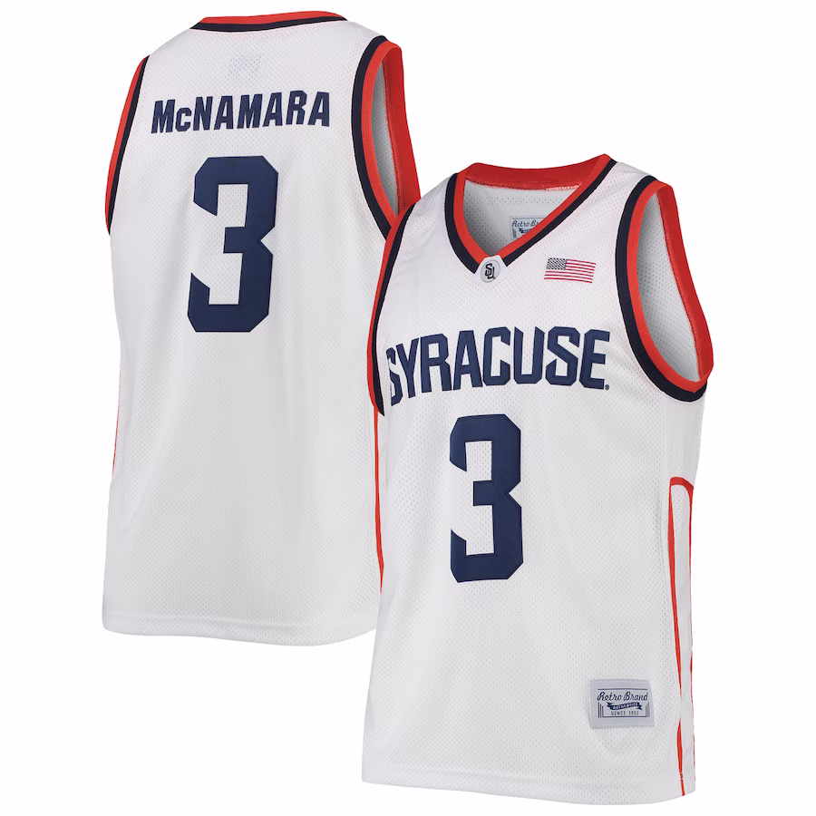 Gerry McNamara Syracuse Orange Original Retro Brand Alumni Commemorative Classic Basketball Jersey - White - Jersey