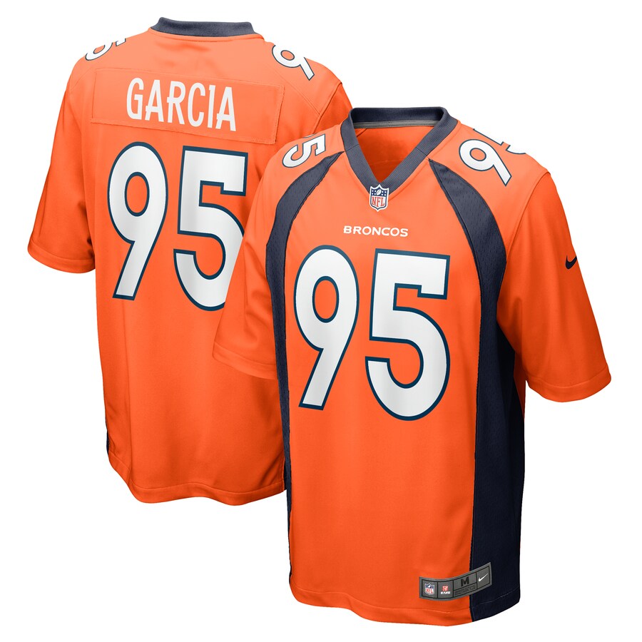 Men's Denver Broncos Elijah Garcia Nike  Orange Team Game Jersey - Jersey