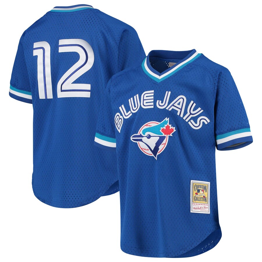 Youth Toronto Blue Jays Roberto Alomar Mitchell & Ness Royal Cooperstown Collection Mesh Batting Practice Jersey - Jersey