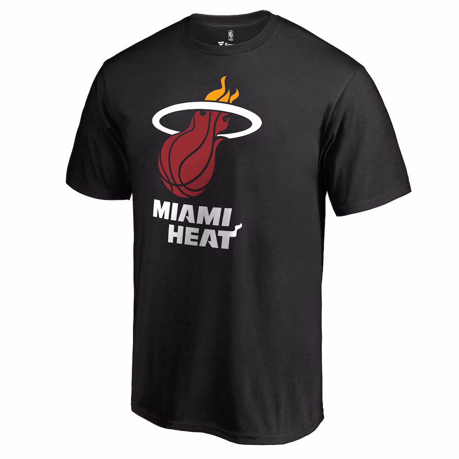 Men's Miami Heat Black Primary Logo T-Shirt - Jersey