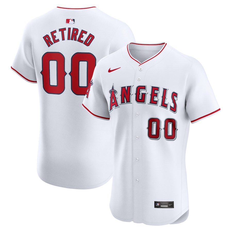 Men's Los Angeles Angels Nike White Home Elite Pick-A-Player Retired Roster Jersey - Jersey