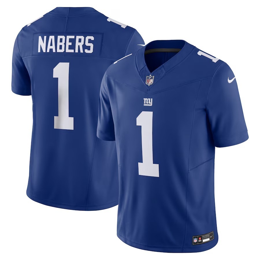 Men's New York Giants Malik Nabers Nike Royal Vapor F.U.S.E. Limited Jersey - Jersey