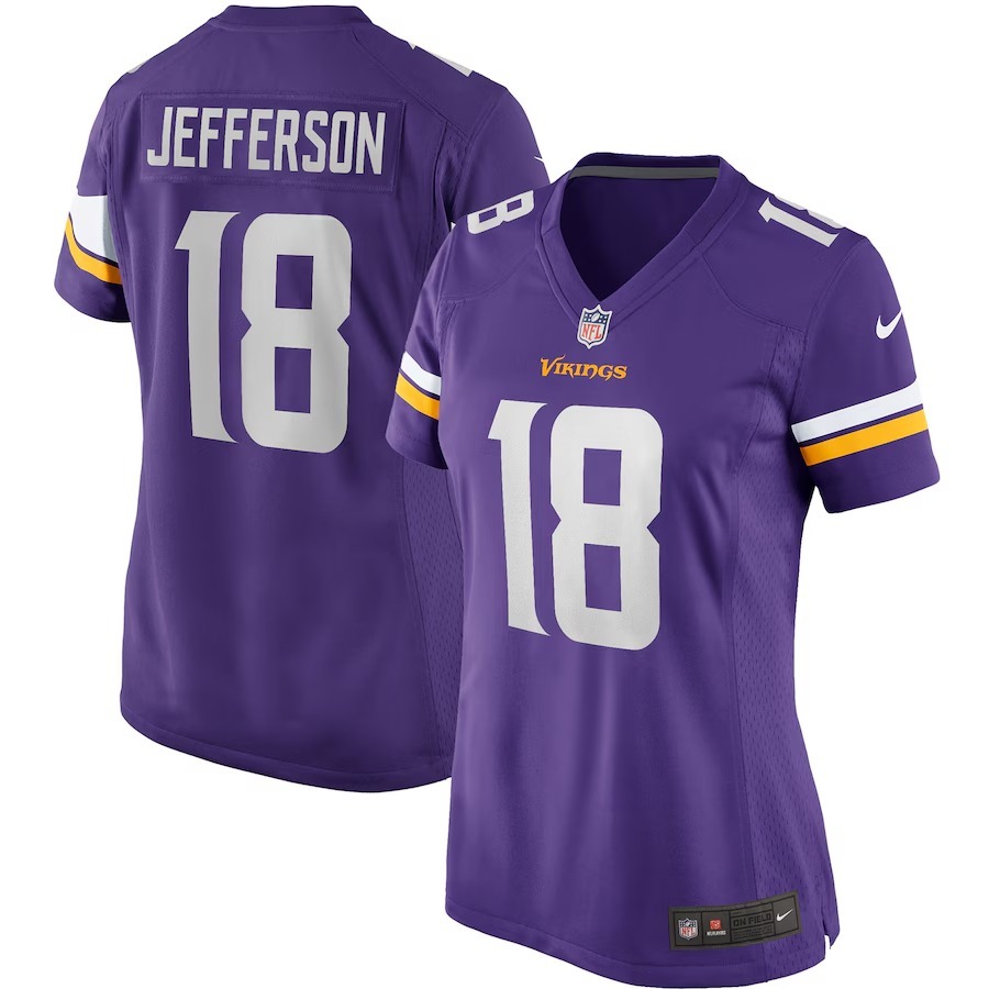 Women's Minnesota Vikings Justin Jefferson Nike Purple Player Game Jersey - Jersey