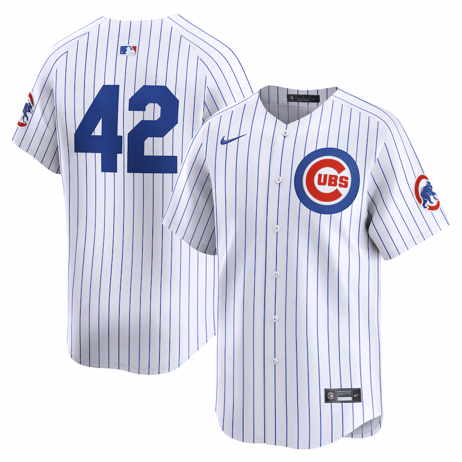 Men's Chicago Cubs  Nike White 2024 Jackie Robinson Day Home Limited Jersey - Jersey