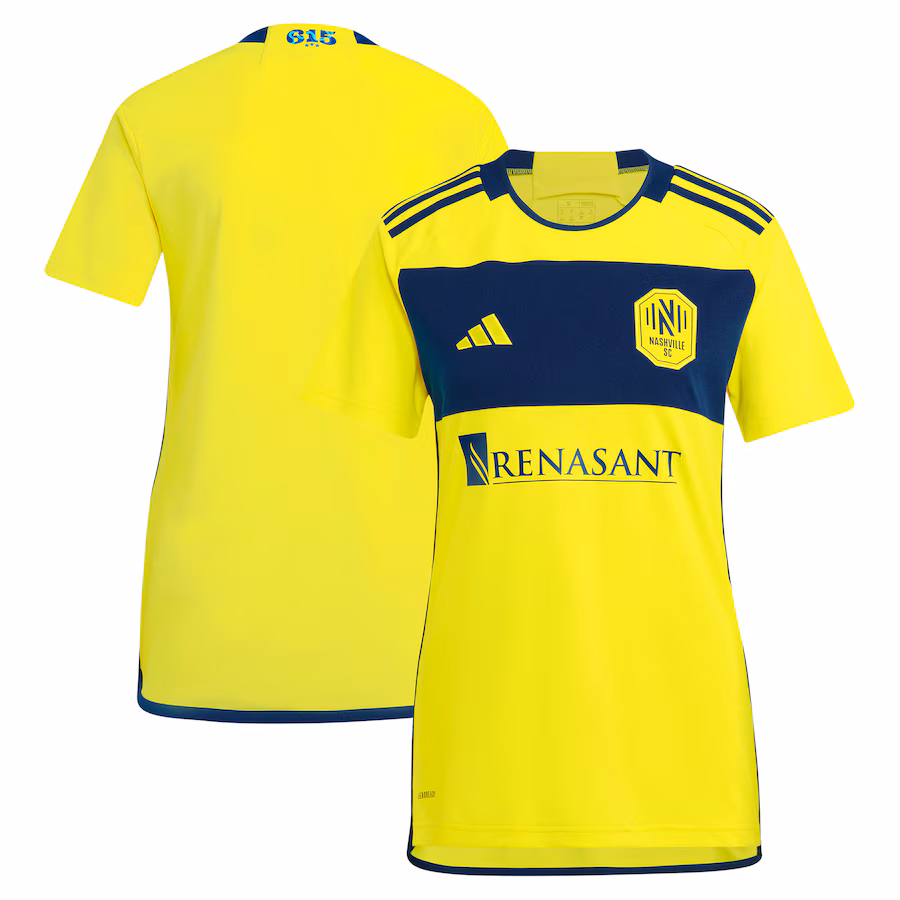Women's Nashville SC  adidas Yellow 2024 The 615 Kit Replica Jersey - Jersey