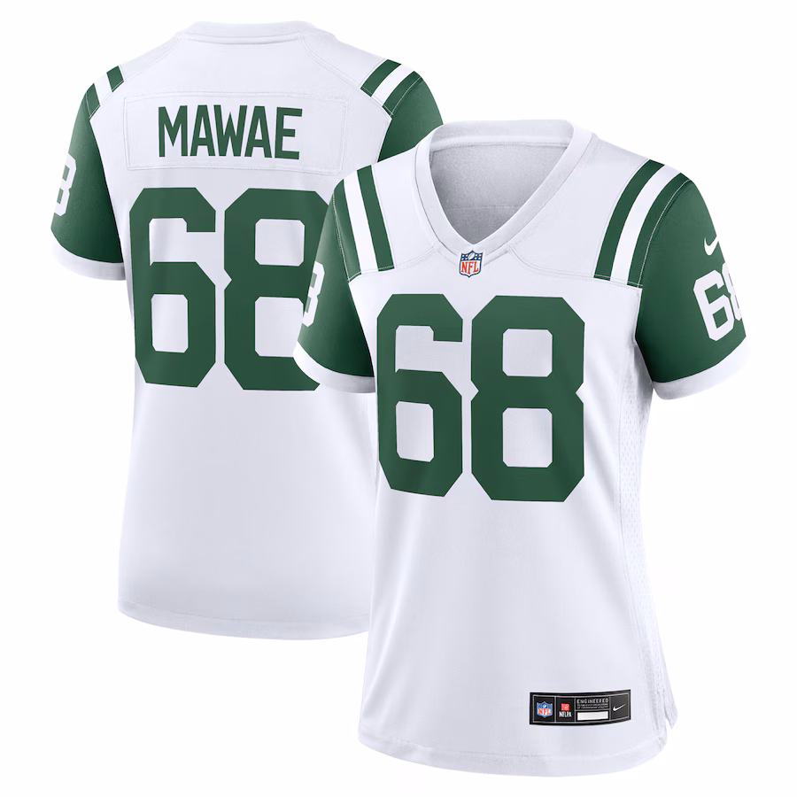 Women's New York Jets Kevin Mawae Nike White Classic Alternate Retired Player Game Jersey - Jersey