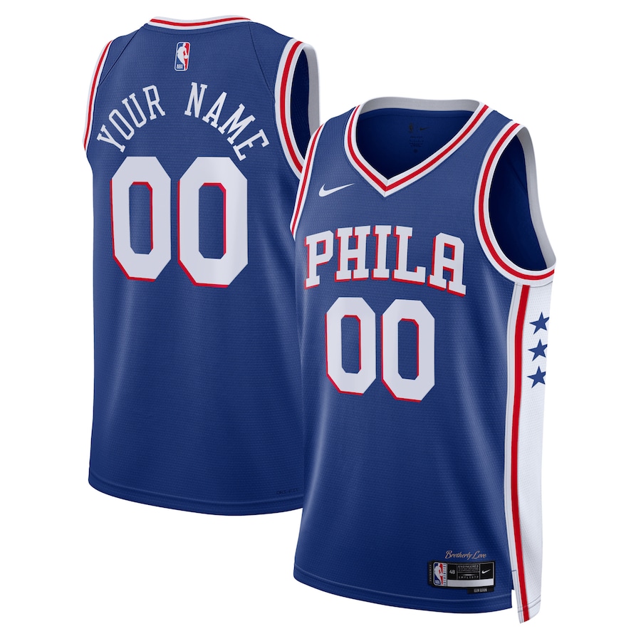 Unisex Philadelphia 76ers Nike Royal 2022/23 Swingman Custom Jersey - Icon Edition - Jersey
