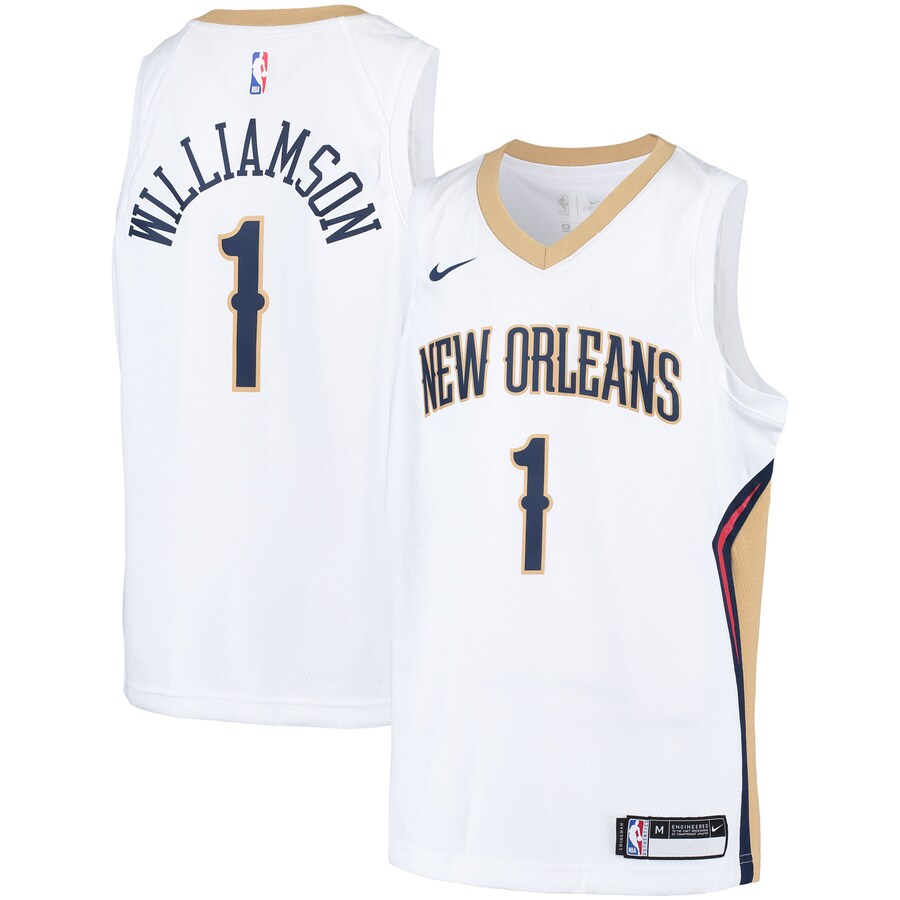Youth New Orleans Pelicans Zion Williamson Nike White Swingman Player Jersey - Association Edition - Jersey