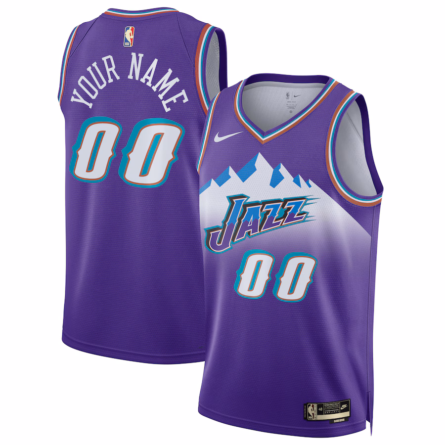 Unisex Utah Jazz Nike Purple 2022/23 Custom Swingman Jersey - Classic Edition - Jersey