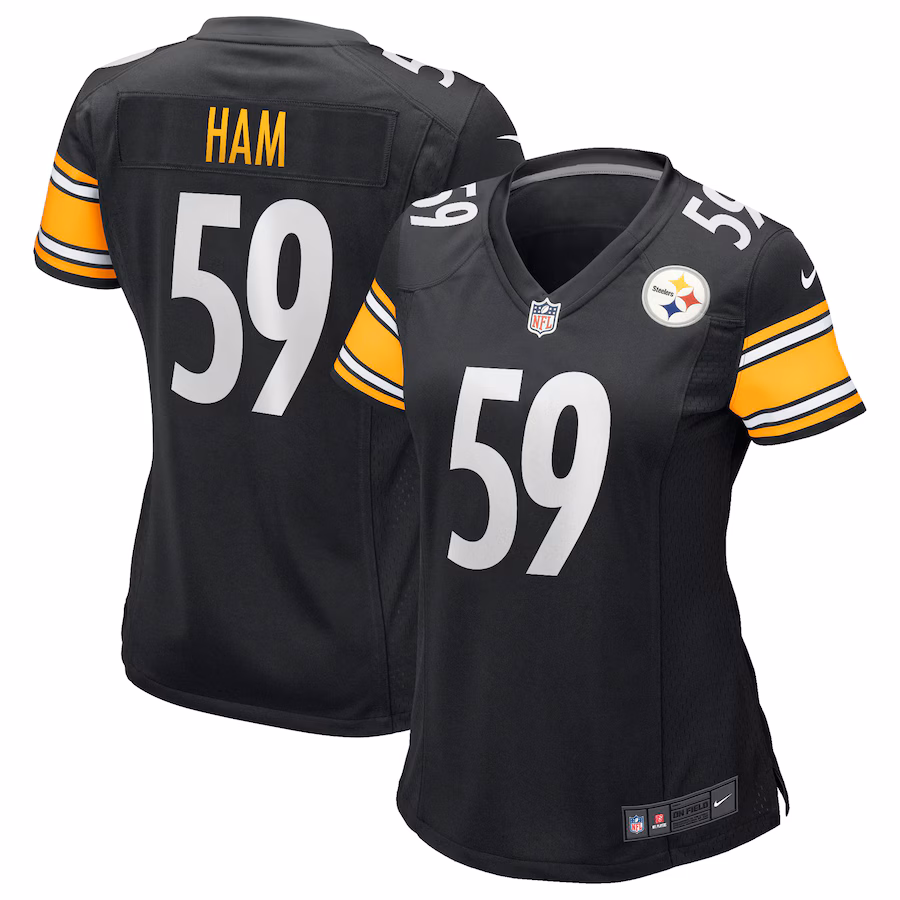 Women's Pittsburgh Steelers Jack Ham Nike Black Game Retired Player Jersey - Jersey