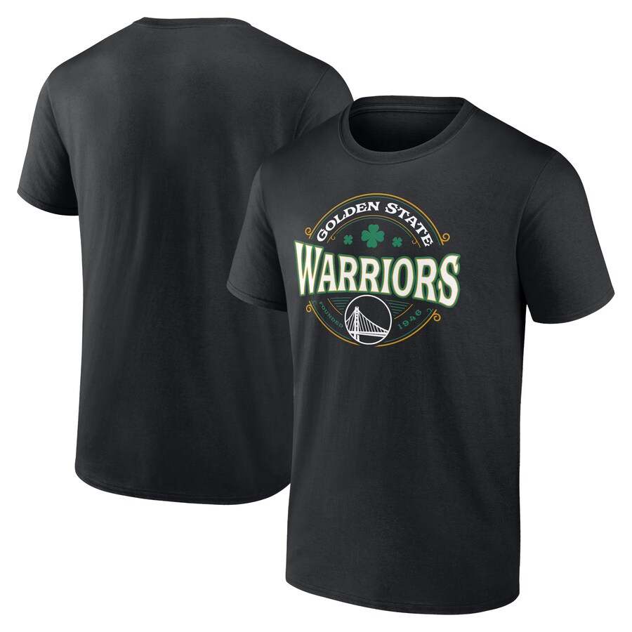 Men's Golden State Warriors Black St. Patrick's Day Lucky T-Shirt - Jersey