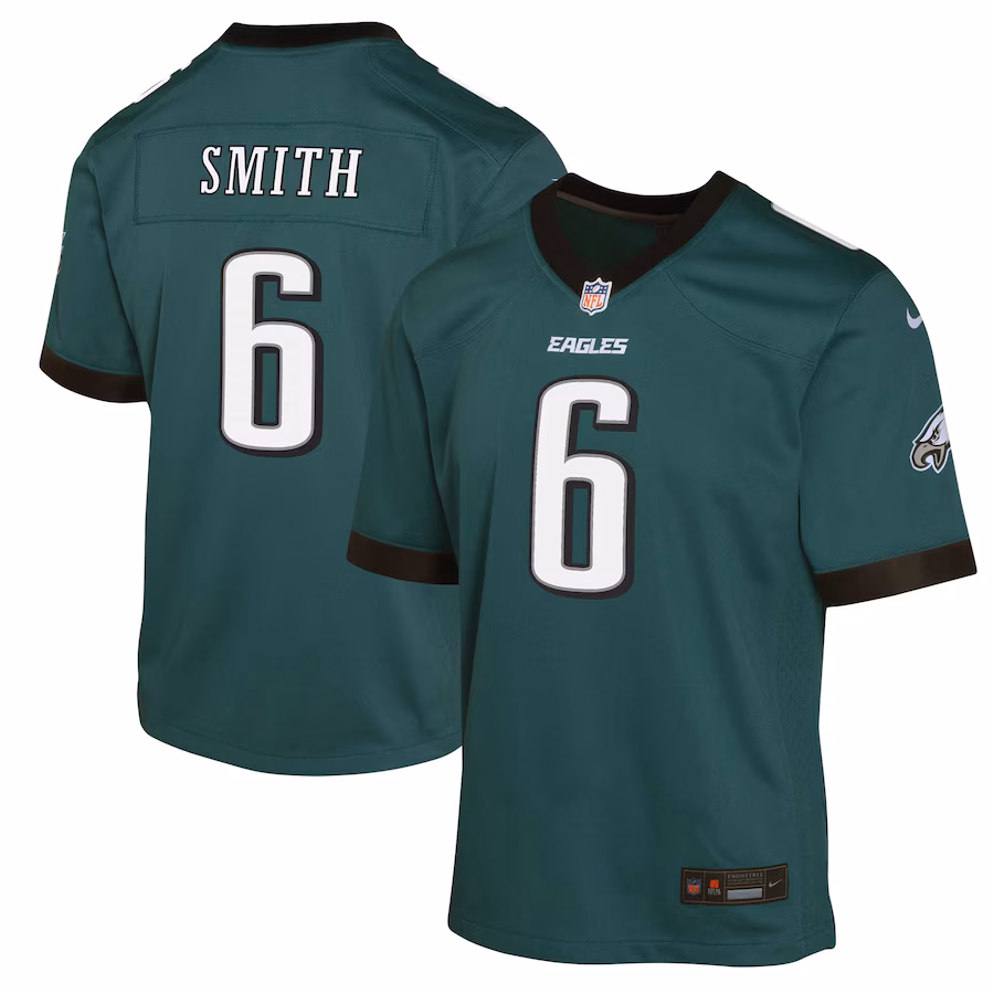 Youth Philadelphia Eagles DeVonta Smith Nike Midnight Green Game Jersey - Jersey