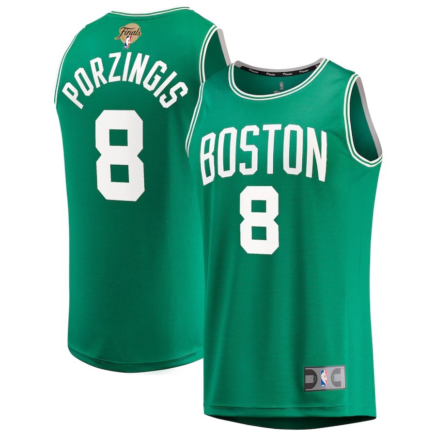Men's Boston Celtics Kristaps Porzingis Fanatics Kelly Green 2024 NBA Finals Fast Break Replica Player Jersey - Icon Edition - Jersey