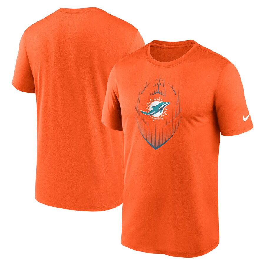 Men's Miami Dolphins Nike Orange Primetime Legend Icon Performance T-Shirt - Jersey