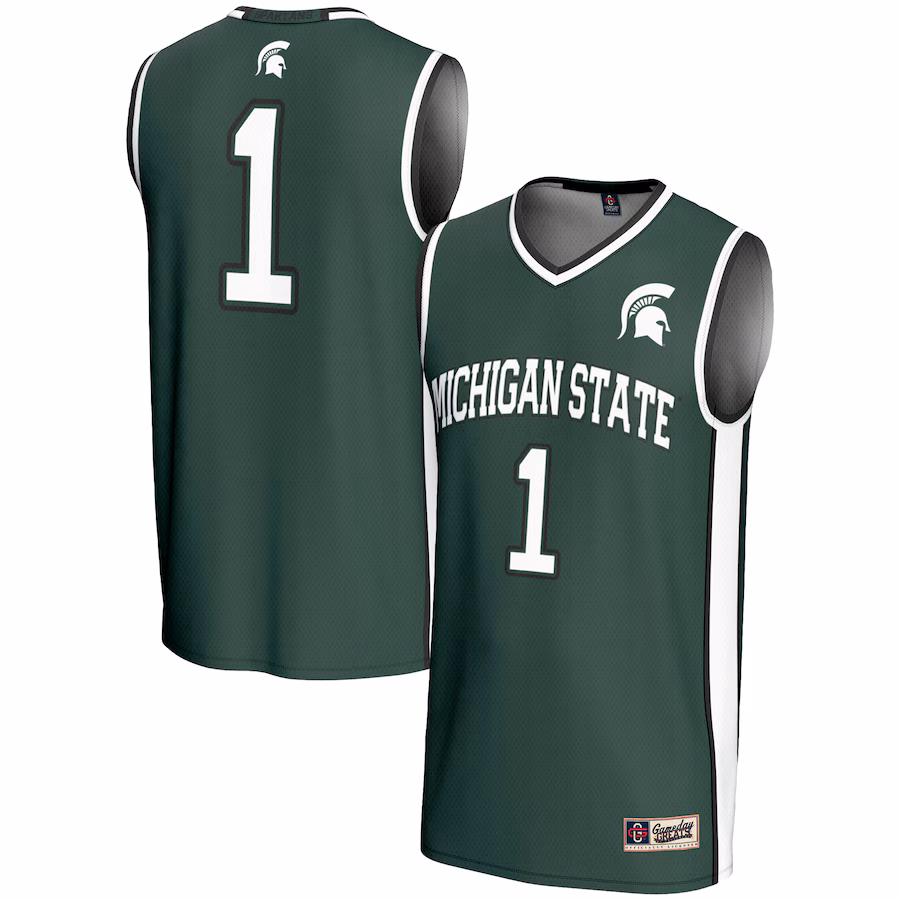 Men's GameDay Greats #1  Green Michigan State Spartans  Lightweight Basketball Jersey - Jersey