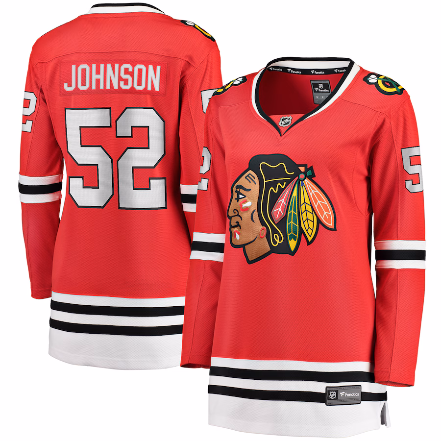 Women's Chicago Blackhawks Reese Johnson Fanatics Red Home Breakaway Player Jersey - Jersey