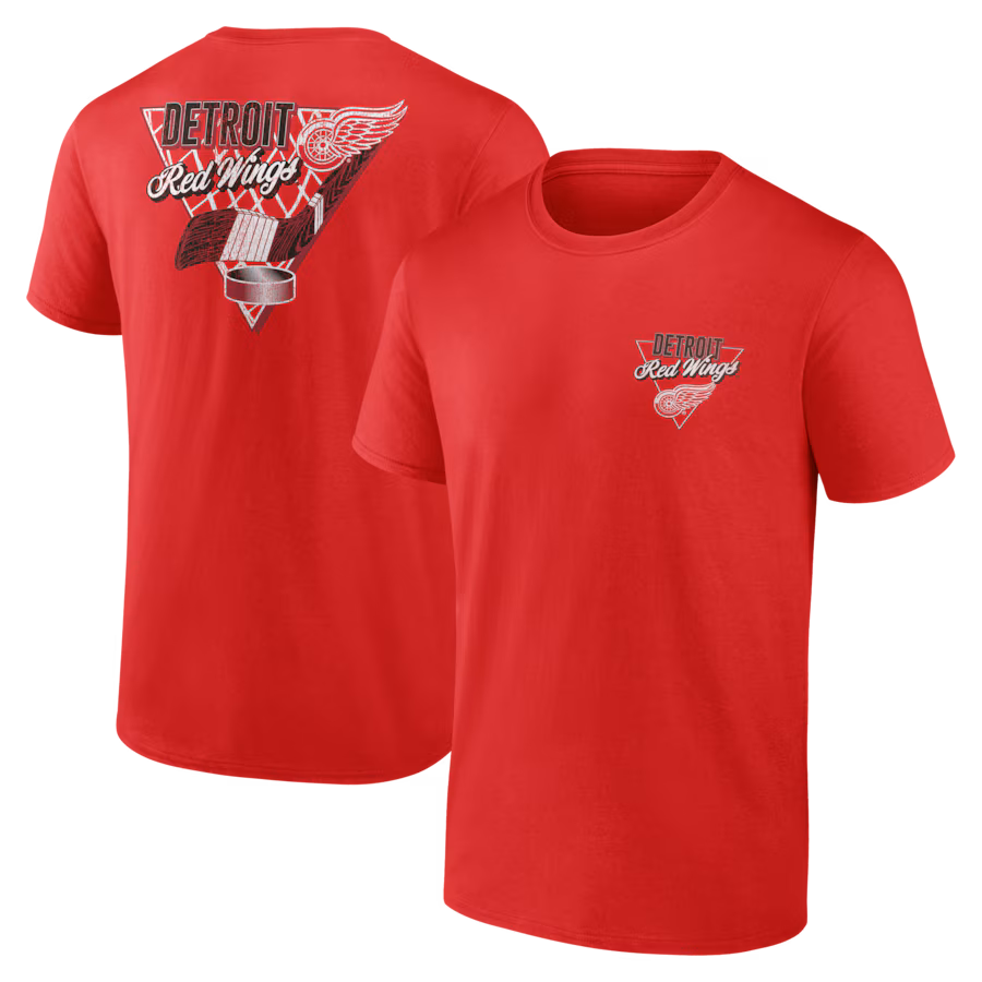 Men's Detroit Red Wings Red Net Slap T-Shirt - Jersey