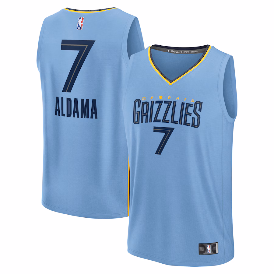 Men's Memphis Grizzlies Santi Aldama Fanatics Light Blue Fast Break Replica Player Jersey - Statement Edition - Jersey