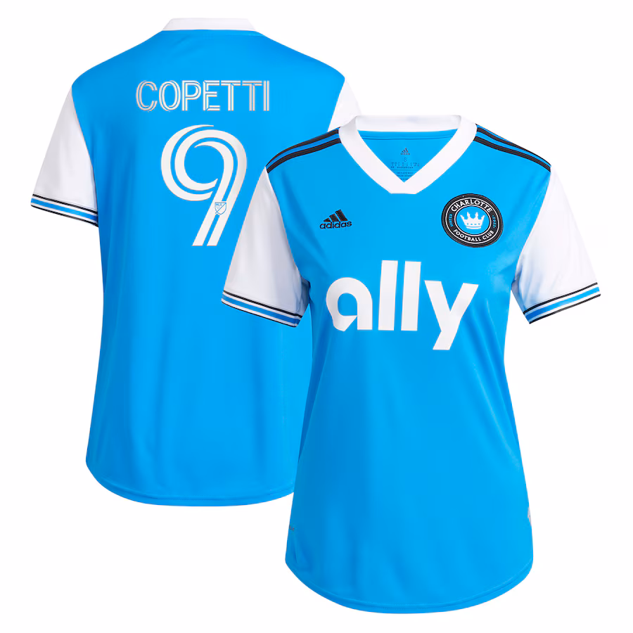 Women's Charlotte FC Enzo Copetti adidas Blue 2023 Newly Minted Replica Player Jersey - Jersey