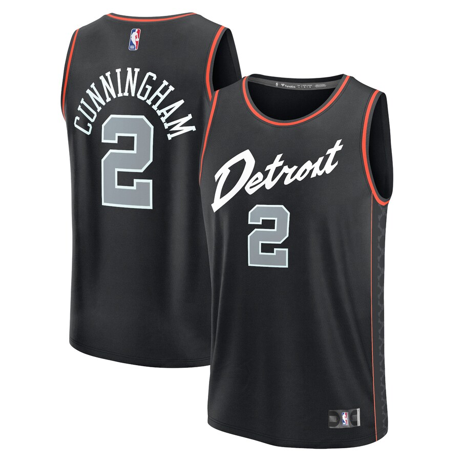 Youth Detroit Pistons Cade Cunningham Fanatics Black Fast Break Jersey - City Edition - Jersey