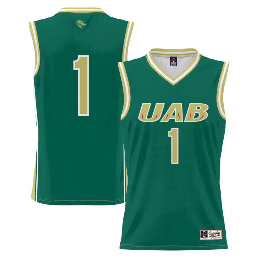 #1 UAB Blazers GameDay Greats Lightweight Basketball Jersey - Green - Jersey