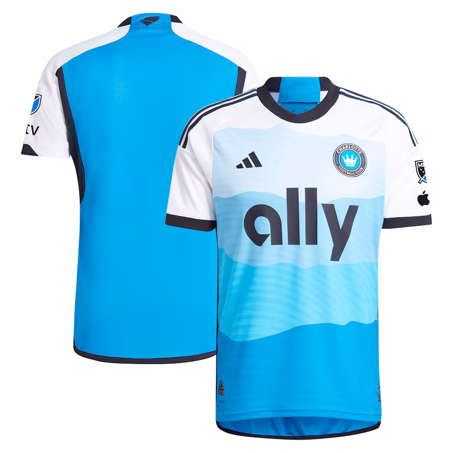 Men's Charlotte FC  adidas Blue 2024 The Carolina Kit: Explore Authentic Jersey - Jersey