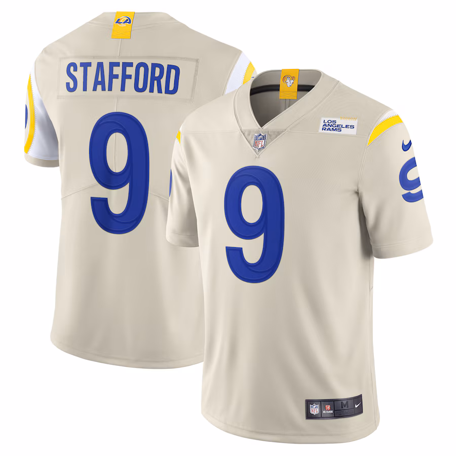 Men's Los Angeles Rams Matthew Stafford Nike Bone Vapor Limited Jersey - Jersey