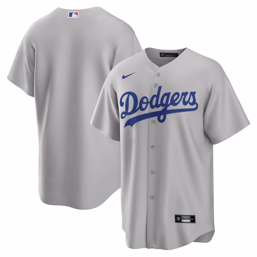 Men's Los Angeles Dodgers Nike Gray Alternate Replica Team Jersey - Jersey