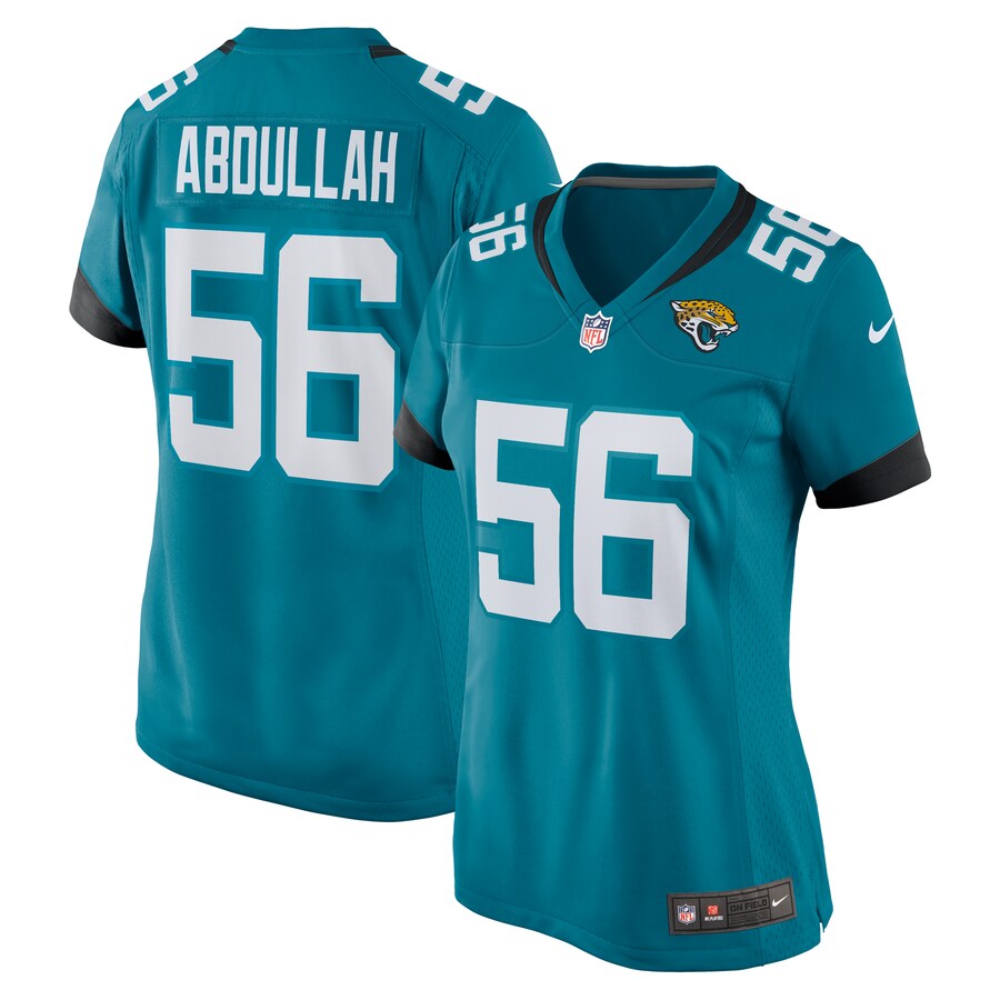 Women's Jacksonville Jaguars Yasir Abdullah Nike  Teal Team Game Jersey - Jersey