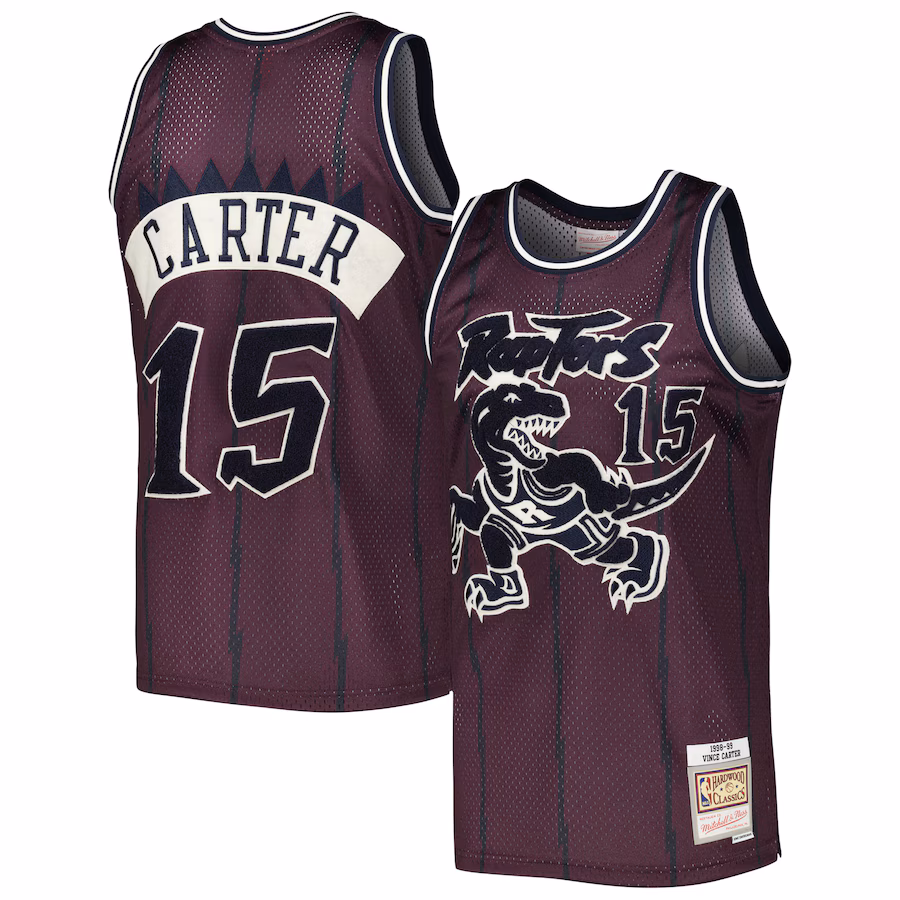 Men's Toronto Raptors Vince Carter Mitchell & Ness Purple Hardwood Classics Off-Court Swingman Jersey - Jersey
