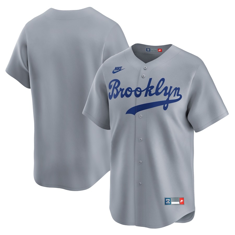 Men's Brooklyn Dodgers Nike White Throwback Cooperstown Collection Limited Jersey - Jersey