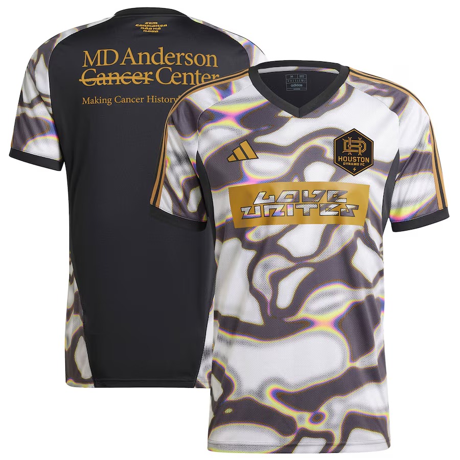 Men's Houston Dynamo FC adidas Black 2024 Pride Pre-Match Top - Jersey