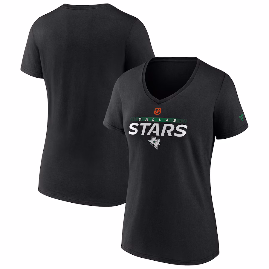 Women's Dallas Stars Fanatics Black Special Edition V-Neck T-Shirt - Jersey