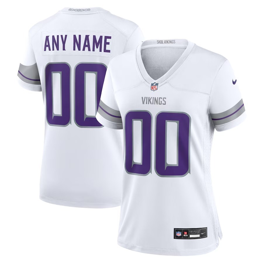Women's Minnesota Vikings Nike White Alternate Custom Game Jersey - Jersey