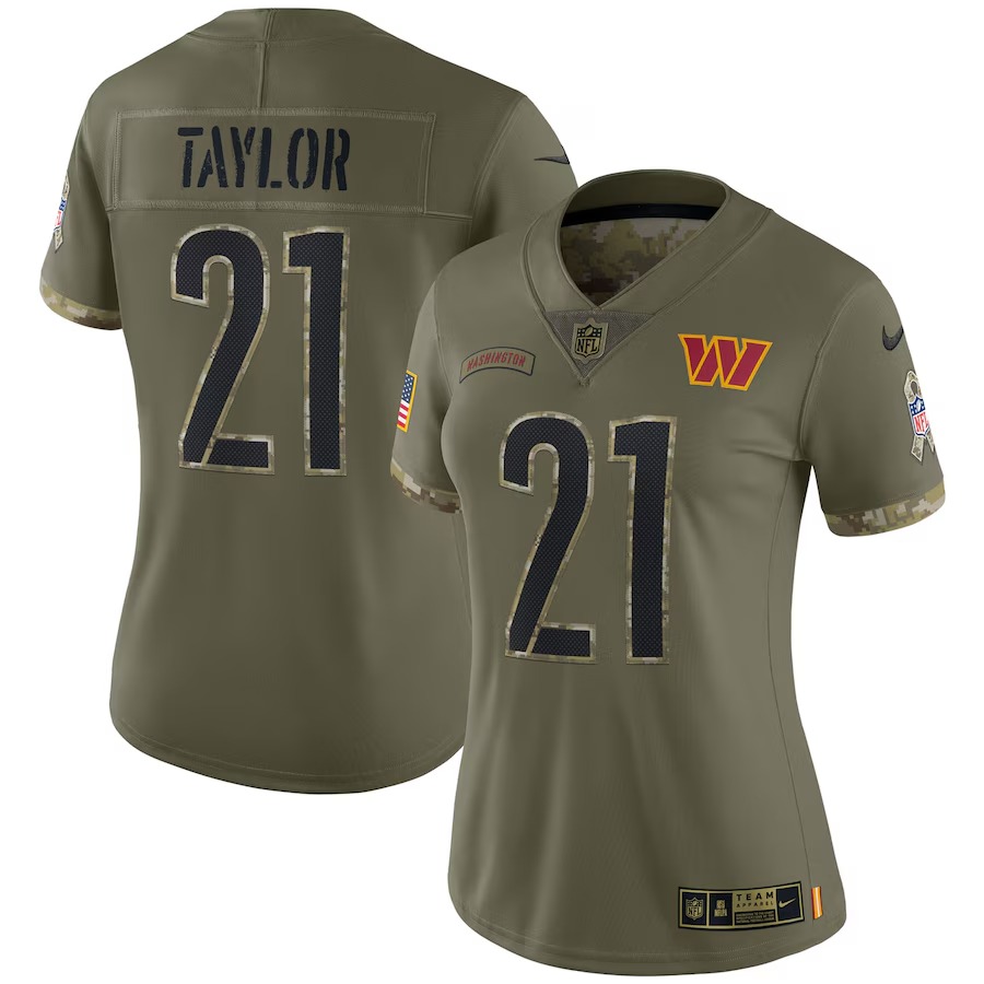 Women's Washington Commanders Sean Taylor Nike Olive 2022 Salute To Service Retired Player Limited Jersey - Jersey